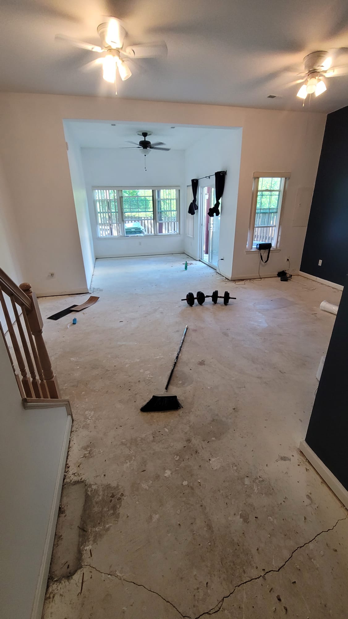 Before photo of flooring project in Northern Virginia home