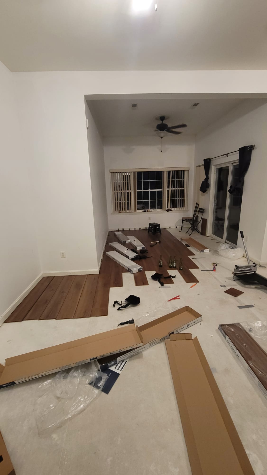 Flooring work in progress — Northern Virginia property support by VanGo