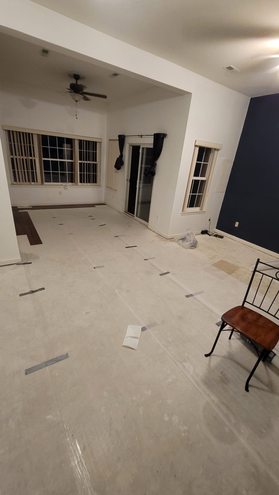 Flooring installation progress — VanGo property support Virginia