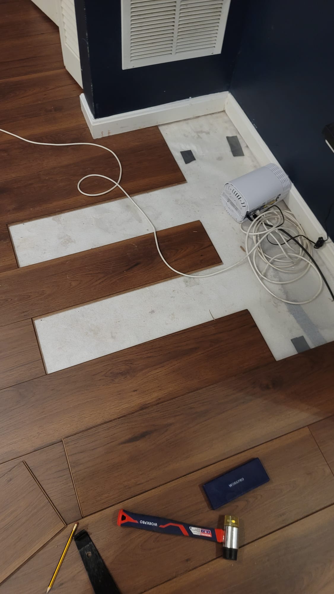 Flooring nearly complete — VanGo Services Northern Virginia